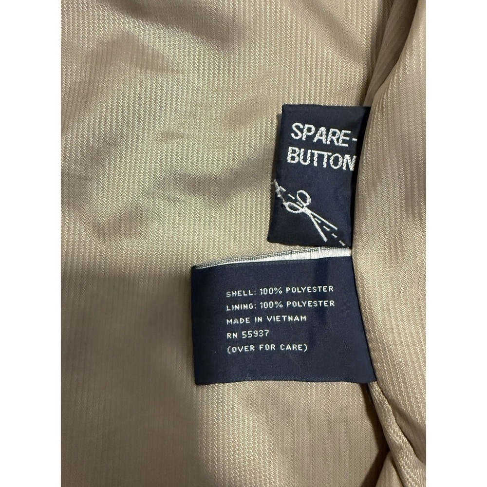 Newport Harbor Tailored Bomber Jacket Faux Suede Size L Tan/Beige/Khaki, Lined - Picture 13 of 15